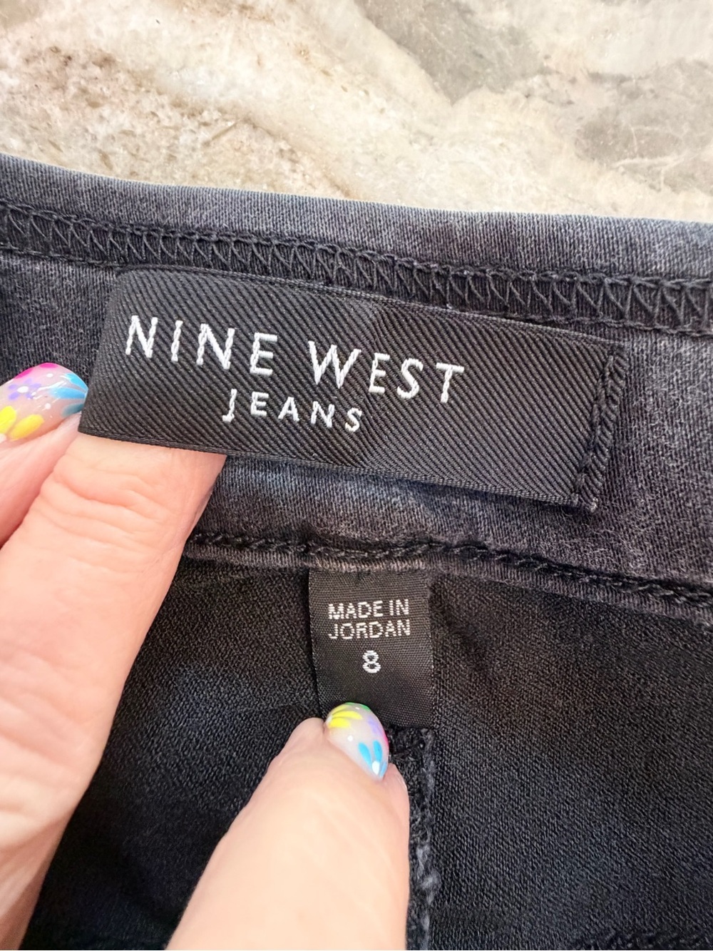 Nine West Jeans Pull-On Skinny Jeans Women’s 8 Black Stretch Mid Rise Jeggings - Picture 3 of 10